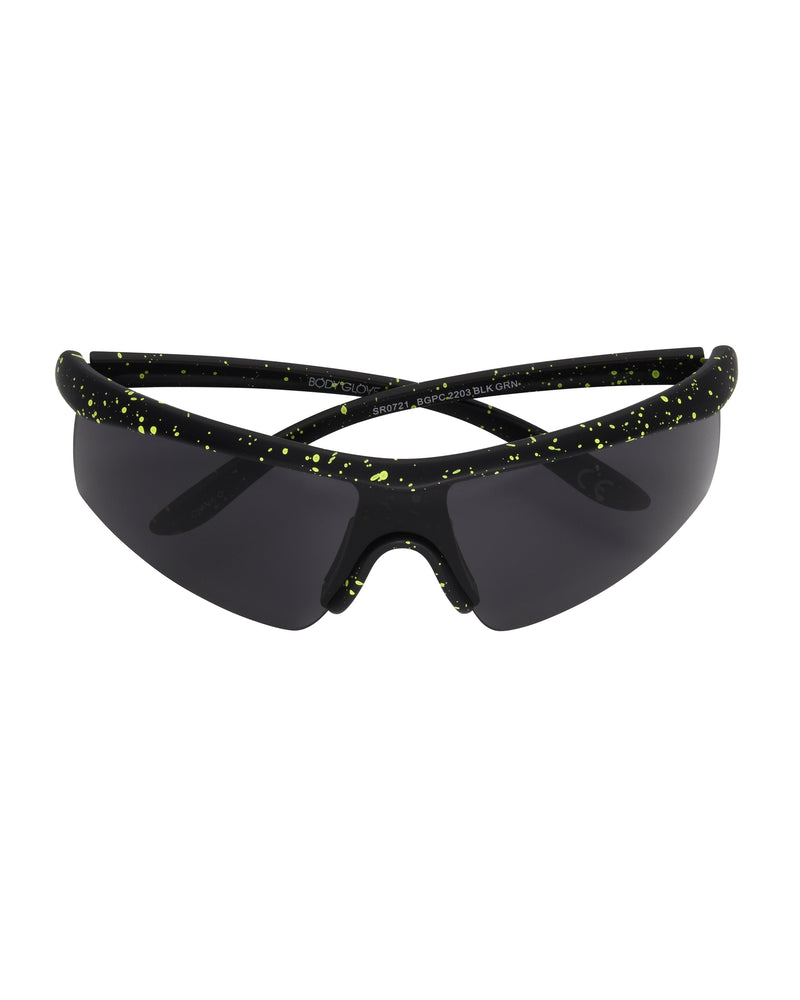 Born to Roam Blade Sunglasses - Black/Lime