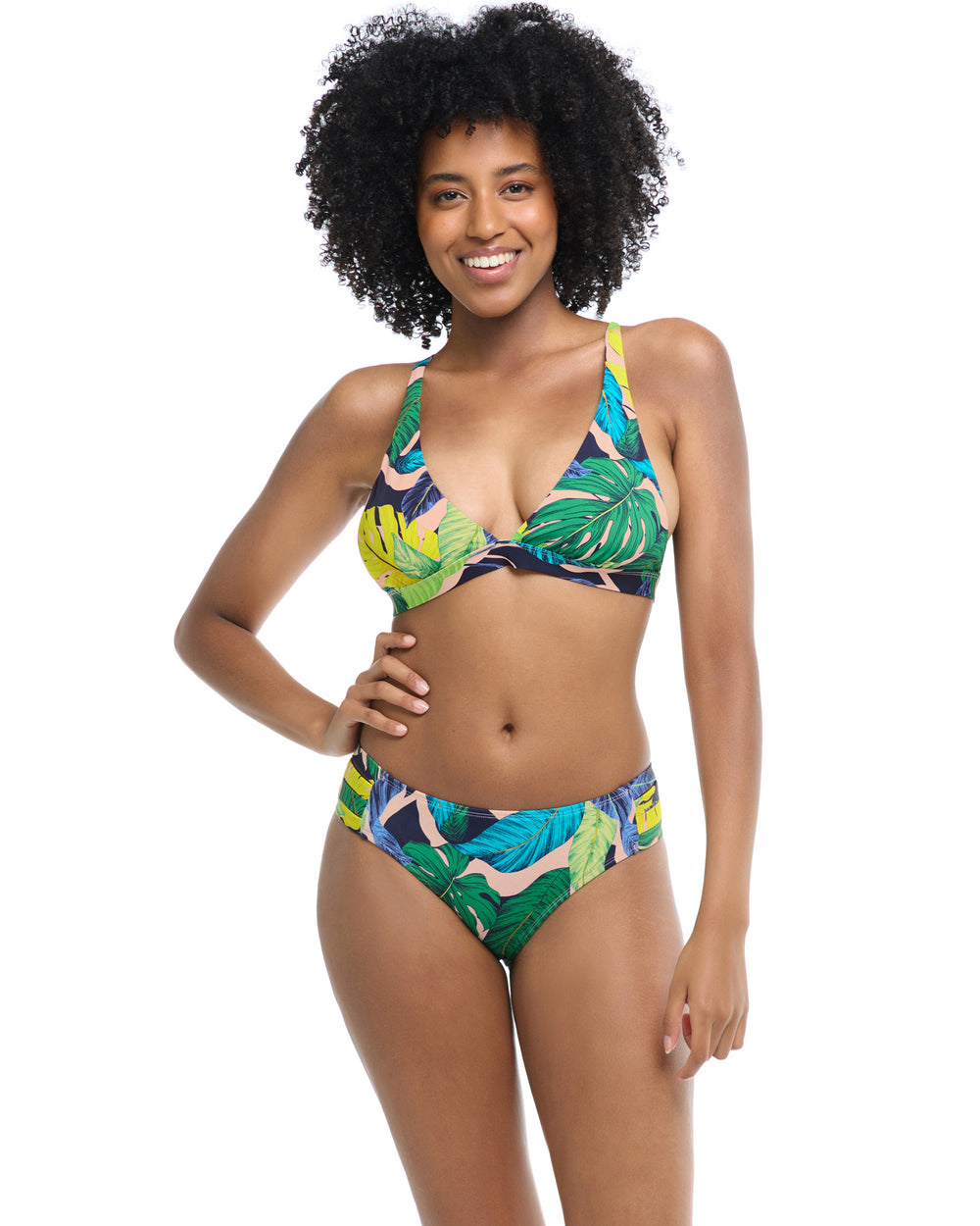Manoa Falls Nuevo Contempo High Rise Bikini Bottom - Nightfall