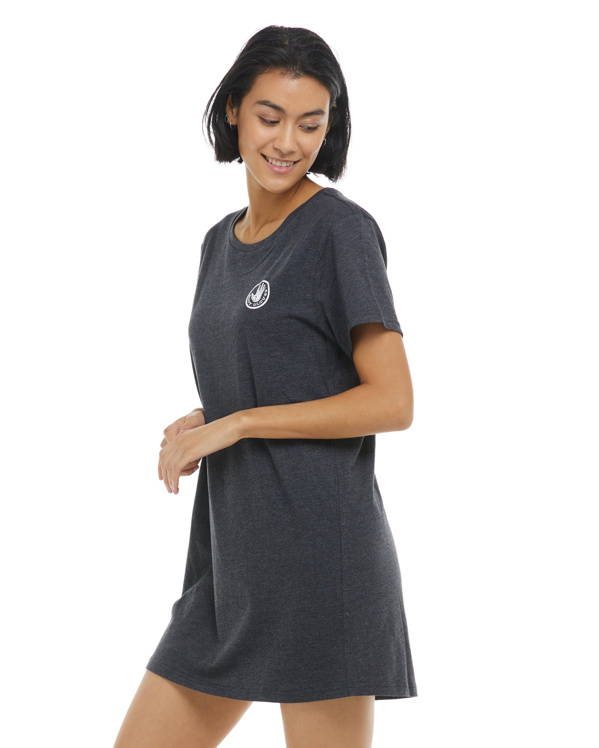 Brielle T-Shirt Dress - Heather Grey