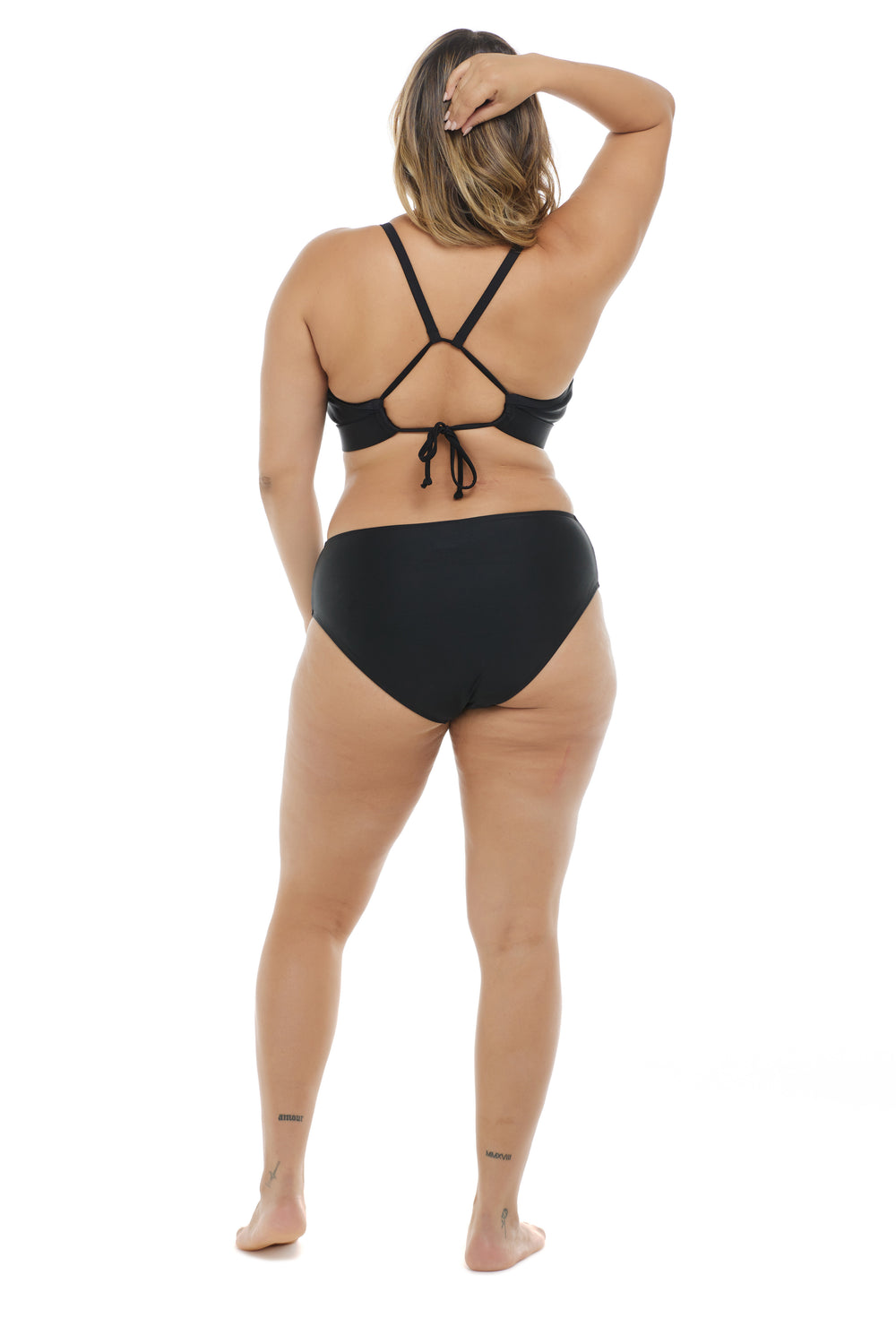 Smoothies Retro Plus Size Swim Bottom - Black