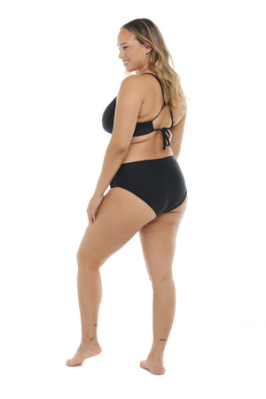 Smoothies Retro Plus Size Swim Bottom - Black
