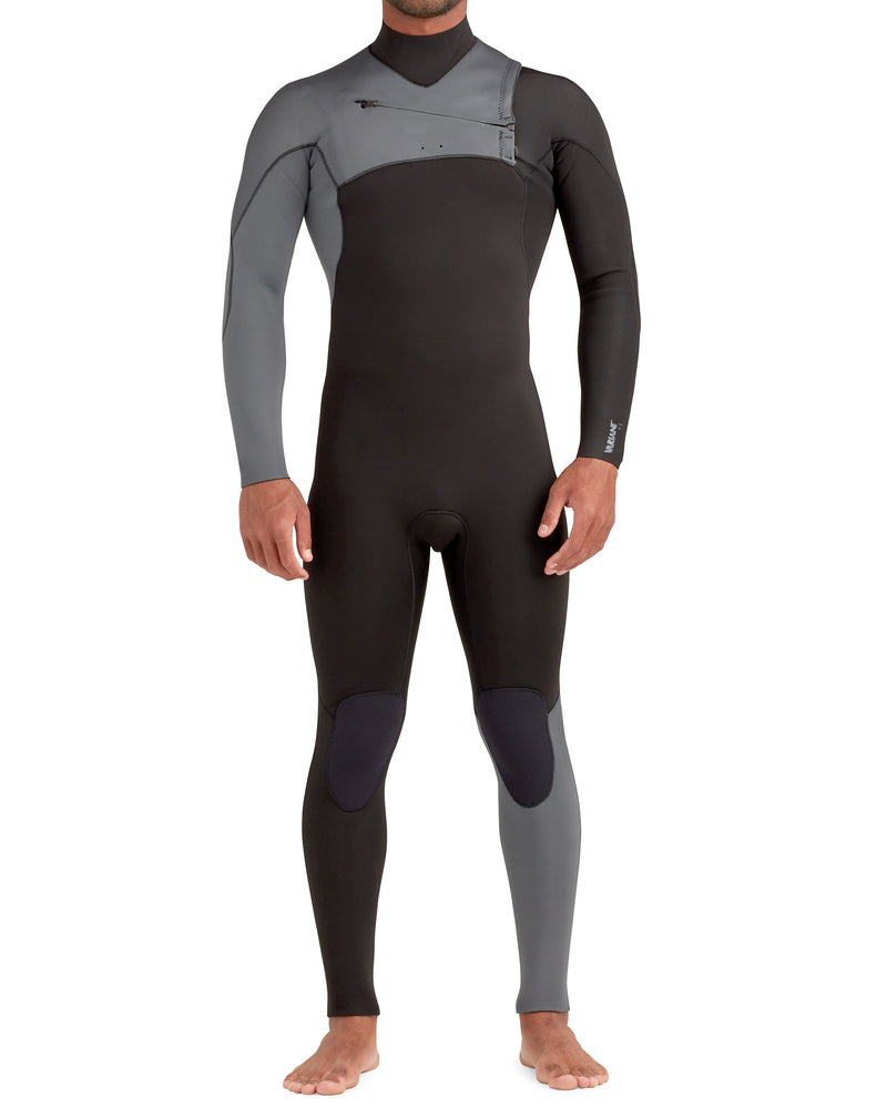 Variant 4/3mm Men's Chest-Zip Fullsuit - Grey/Black