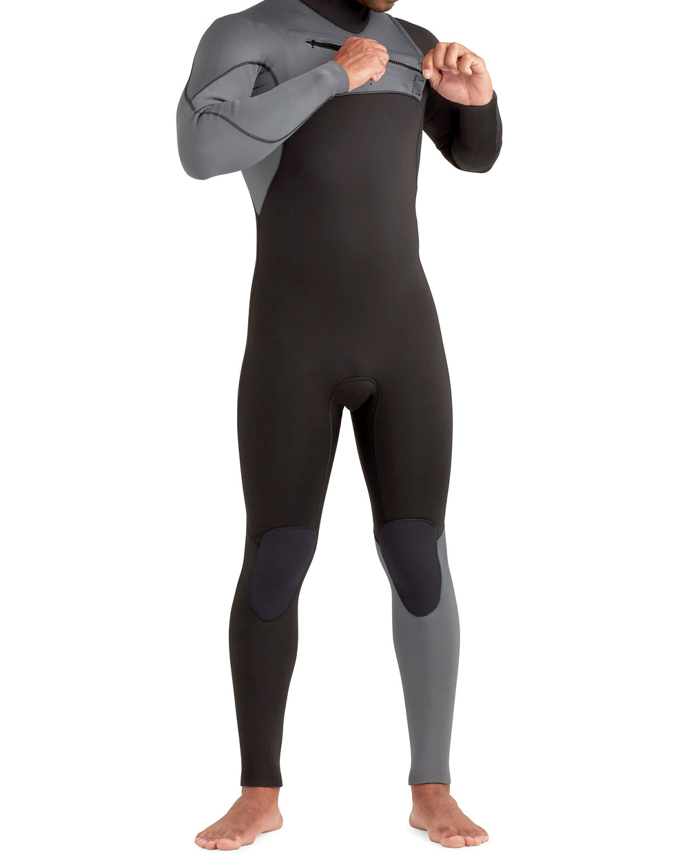 Variant 4/3mm Men's Chest-Zip Fullsuit - Grey/Black