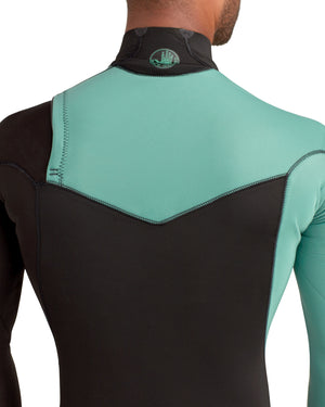 Variant 3/2mm Men's Chest-Zip Fullsuit - Black/Green