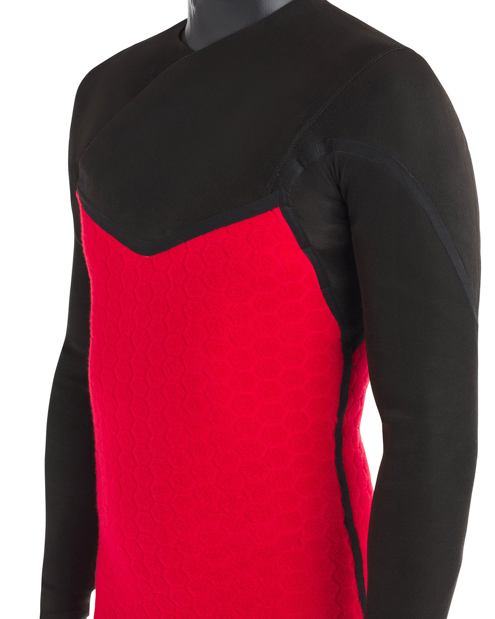 Red Cell 5/4/3mm Men's Chest-Zip Hooded Fullsuit - Black