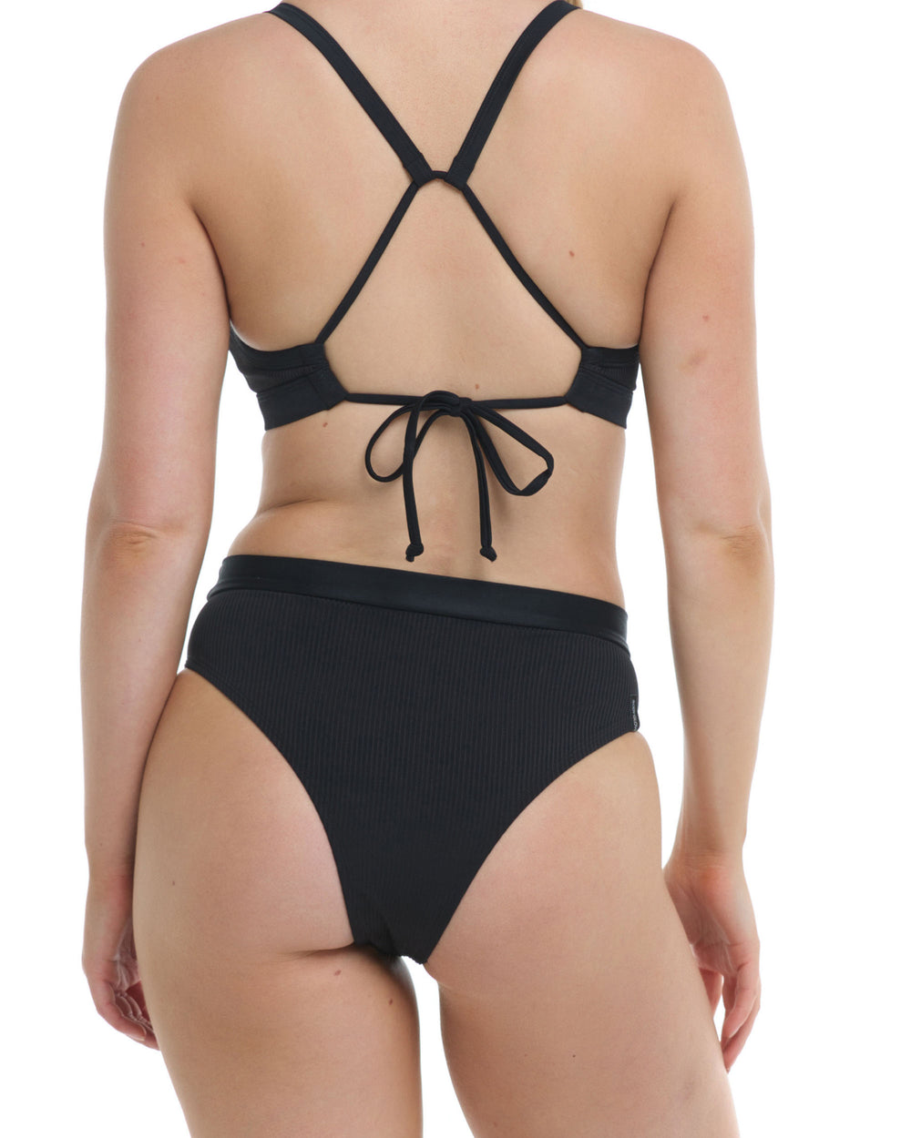 Ibiza Marlee High-Waist Bikini Bottom - Black