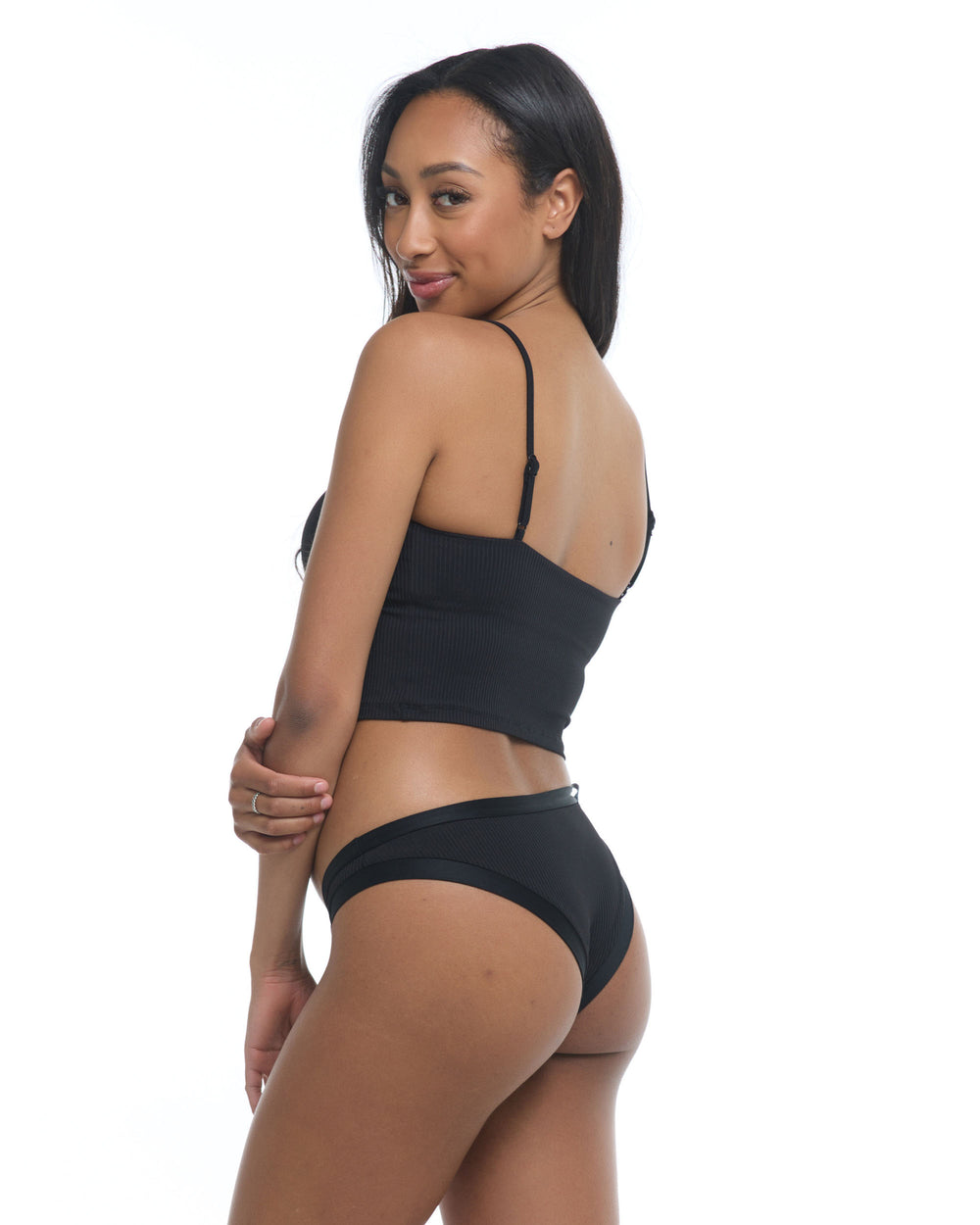 Ibiza Audrey Low-Rise Bikini Bottom - Black