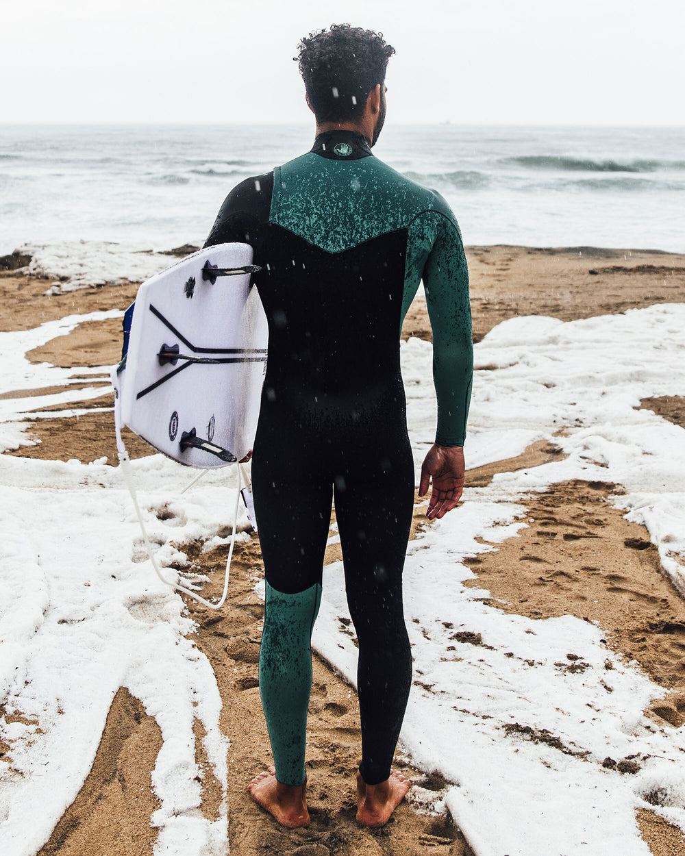 Variant 3/2mm Men's Chest-Zip Fullsuit - Black/Green