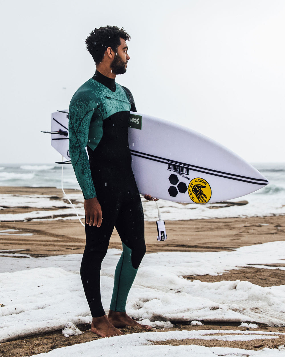 Variant 3/2mm Men's Chest-Zip Fullsuit - Black/Green