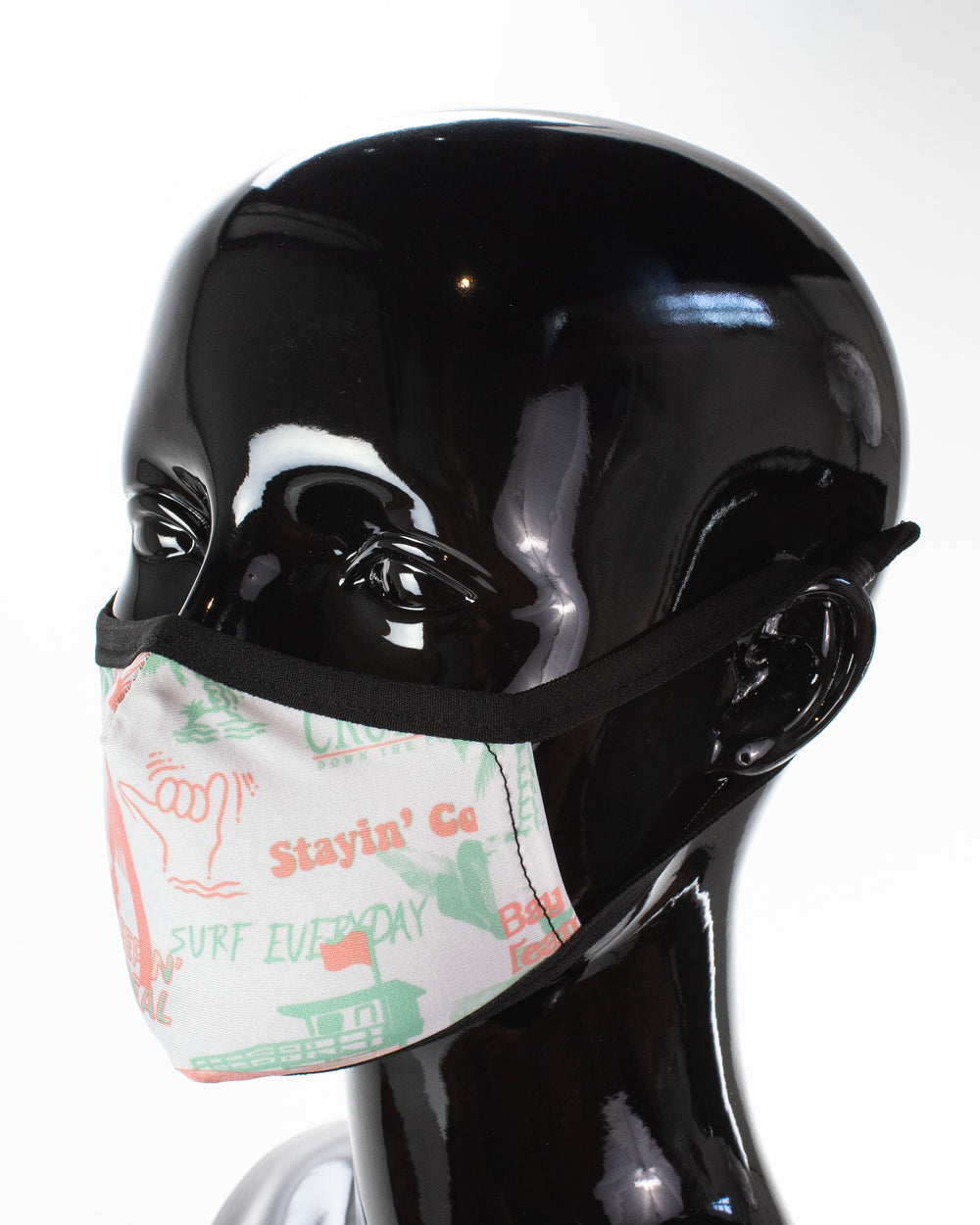 Kids' 3-Piece Face Mask Set - Logo, Make Waves, Surf Print