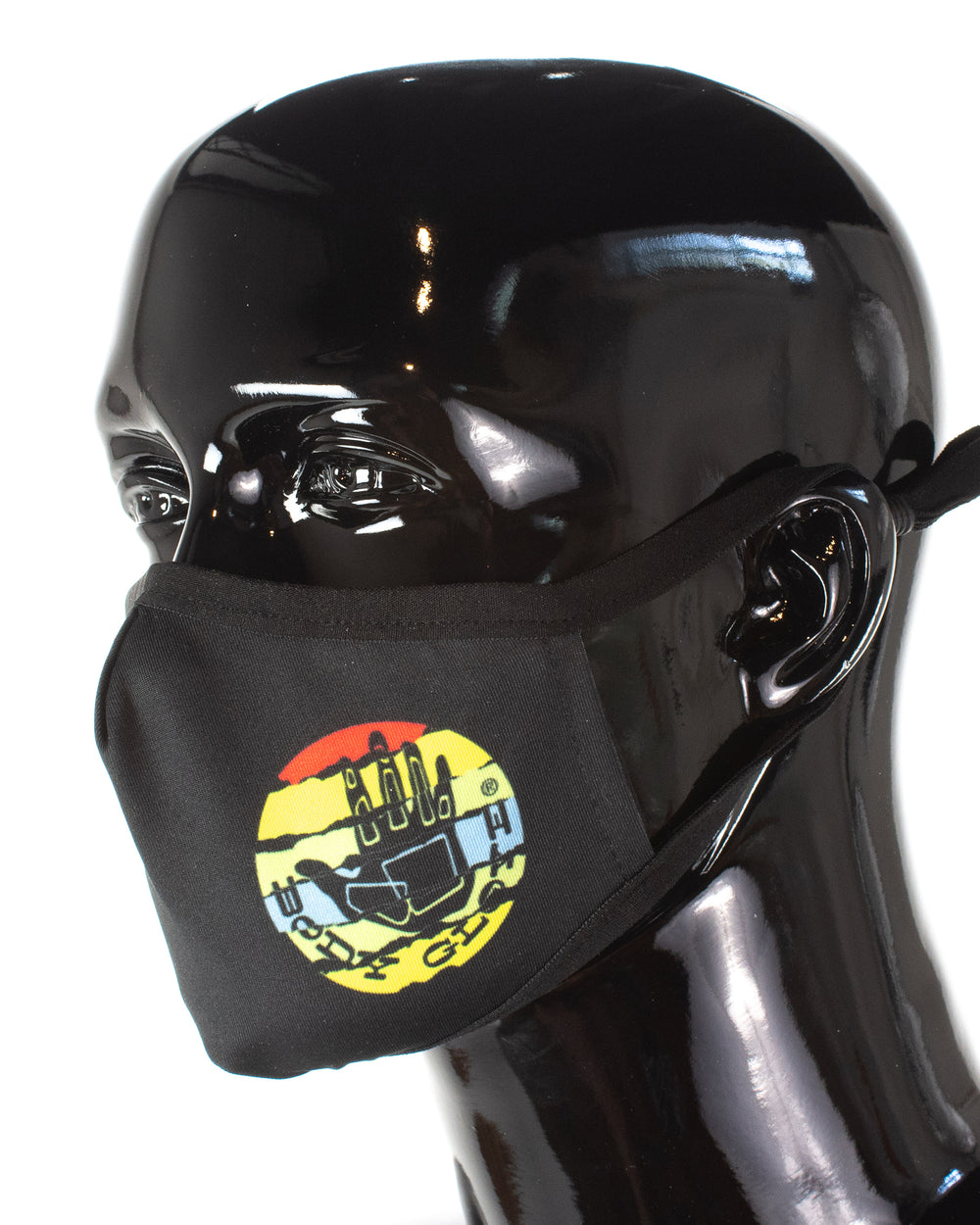 Men's 3-Piece Face Mask Set - Abstract, Solid with Logo, Tie Dye