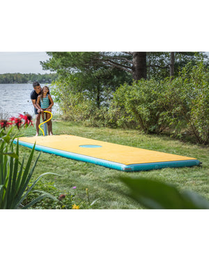 15' Inflatable Floating Dock - Blue/Wood