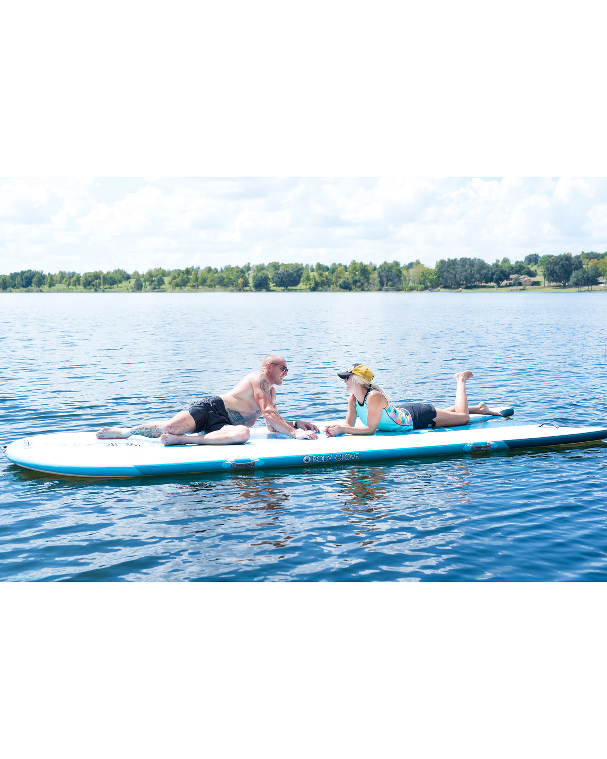 Waterpark 15' Inflatable Floating Dock - Blue/White