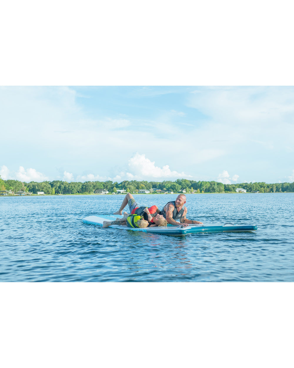 Waterpark 15' Inflatable Floating Dock - Blue/White