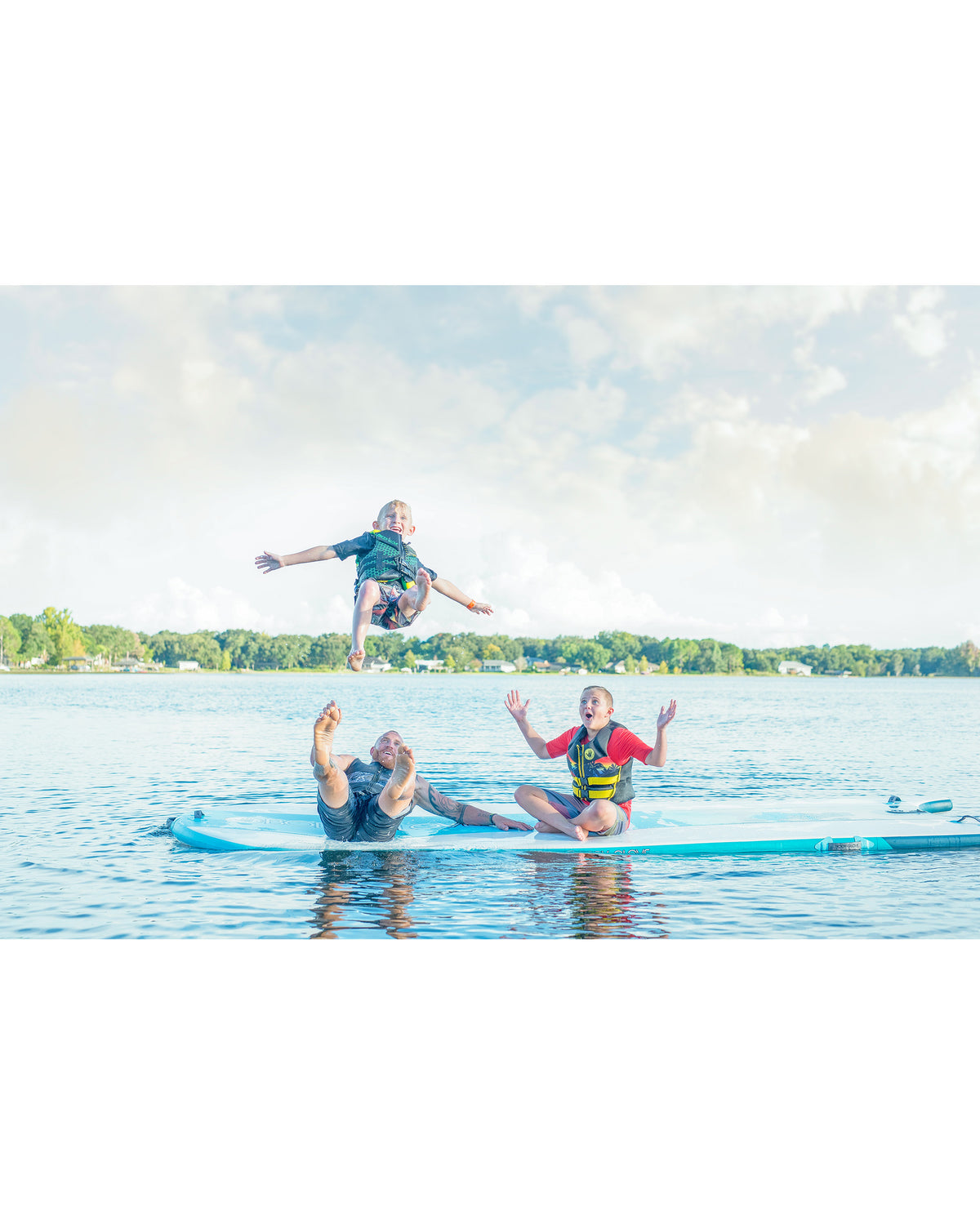 Waterpark 15' Inflatable Floating Dock - Blue/White