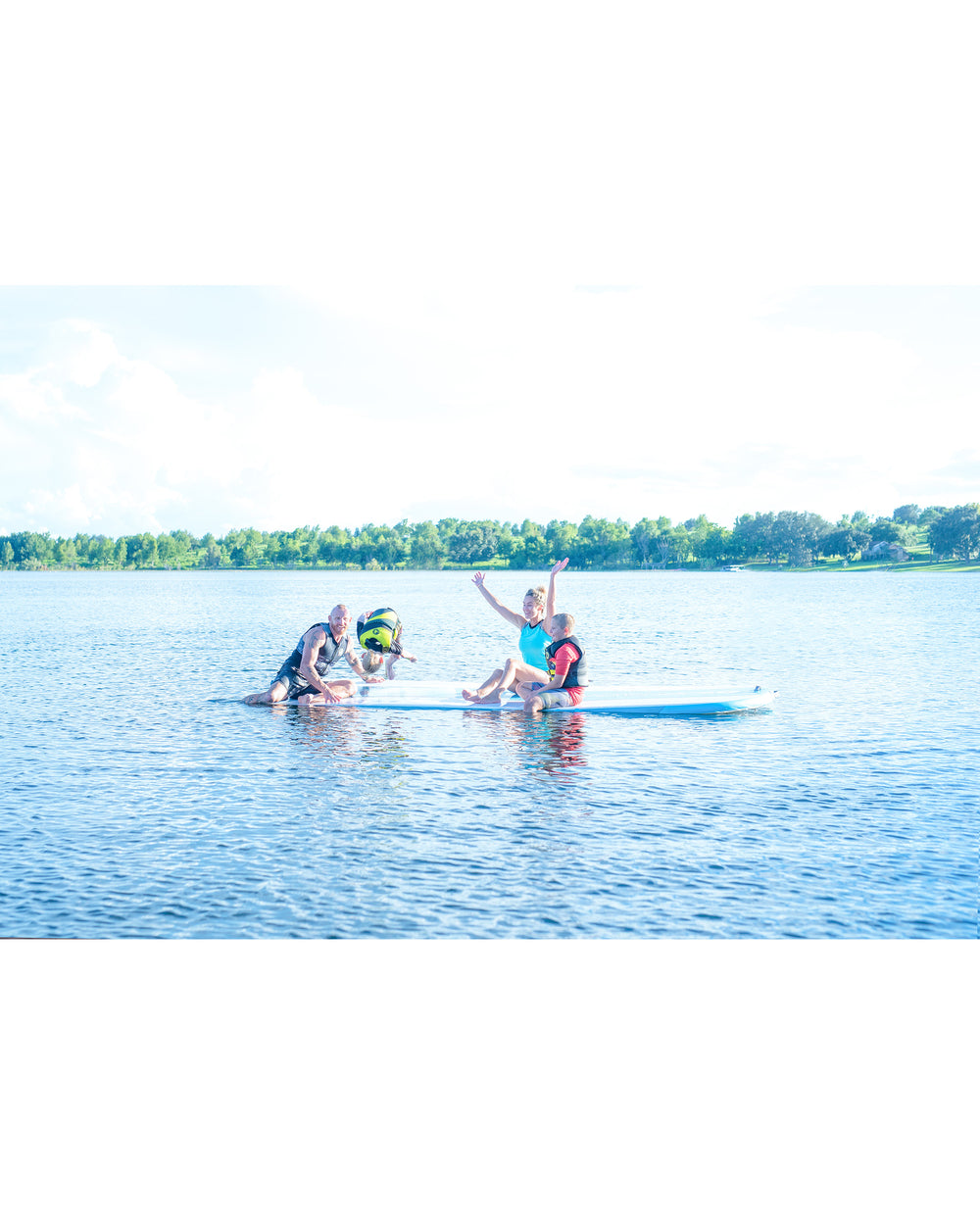 Waterpark 15' Inflatable Floating Dock - Blue/White