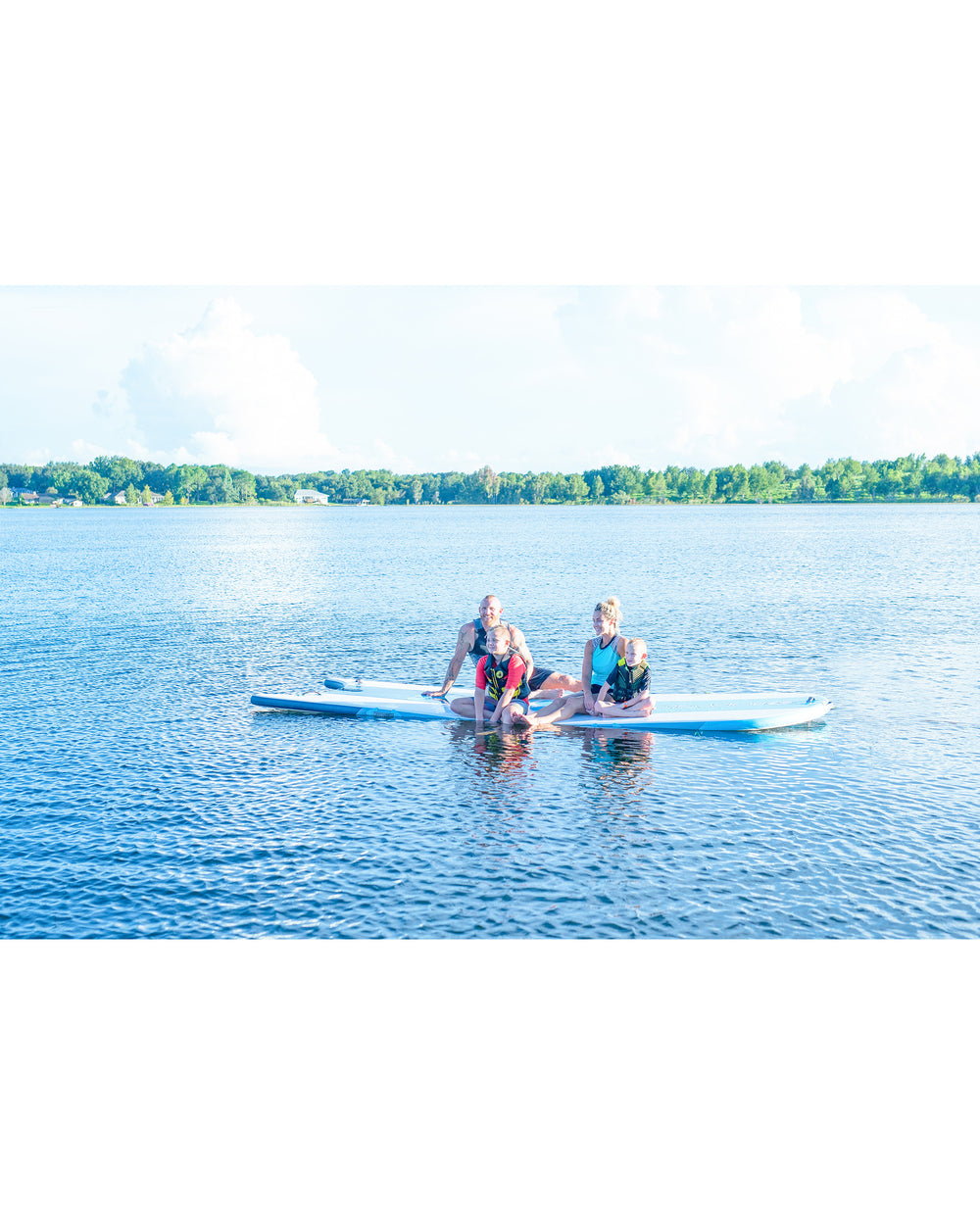 Waterpark 15' Inflatable Floating Dock - Blue/White