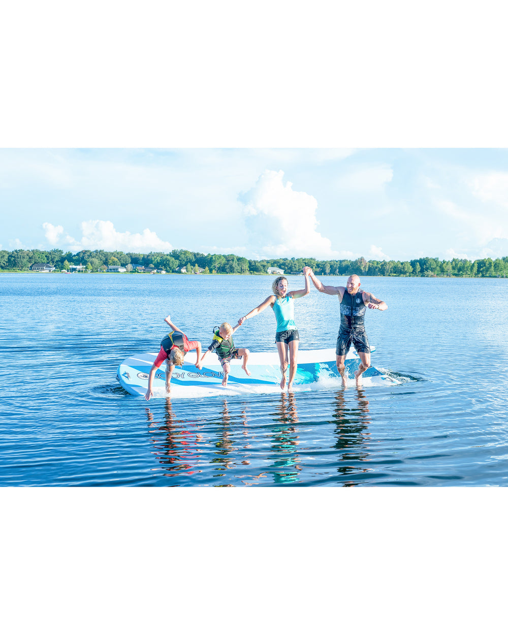 Waterpark 15' Inflatable Floating Dock - Blue/White