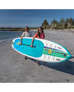 Cruiser Duet 15' Inflatable Combo Paddle Board Kayak - Teal/Wood