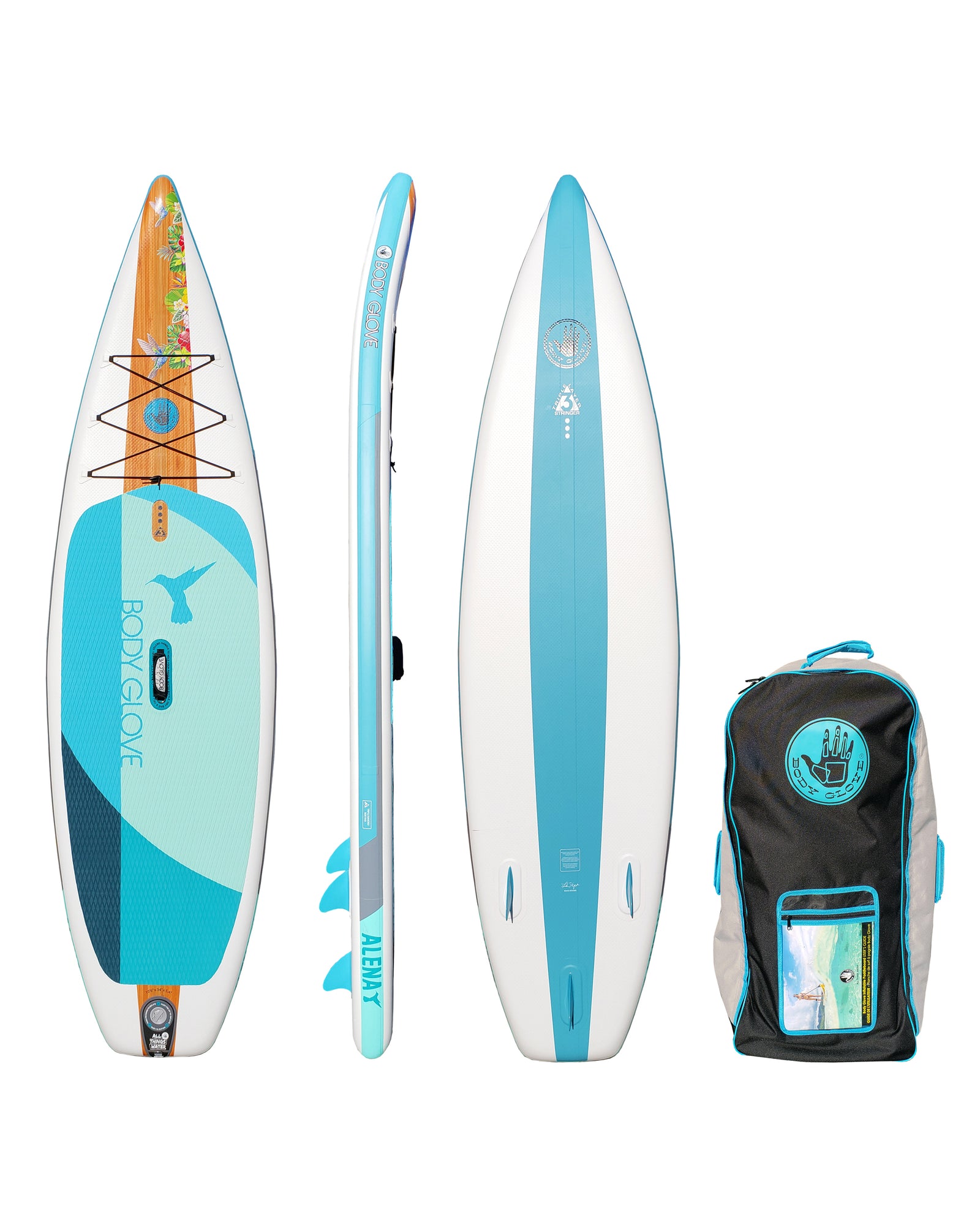 Alena 10'6" Inflatable Paddle Board - Blue/Wood