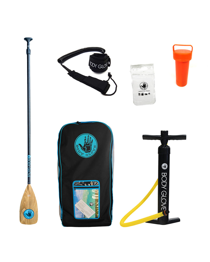 Raptor+ 10'8" Inflatable Paddle Board - Green/Wood