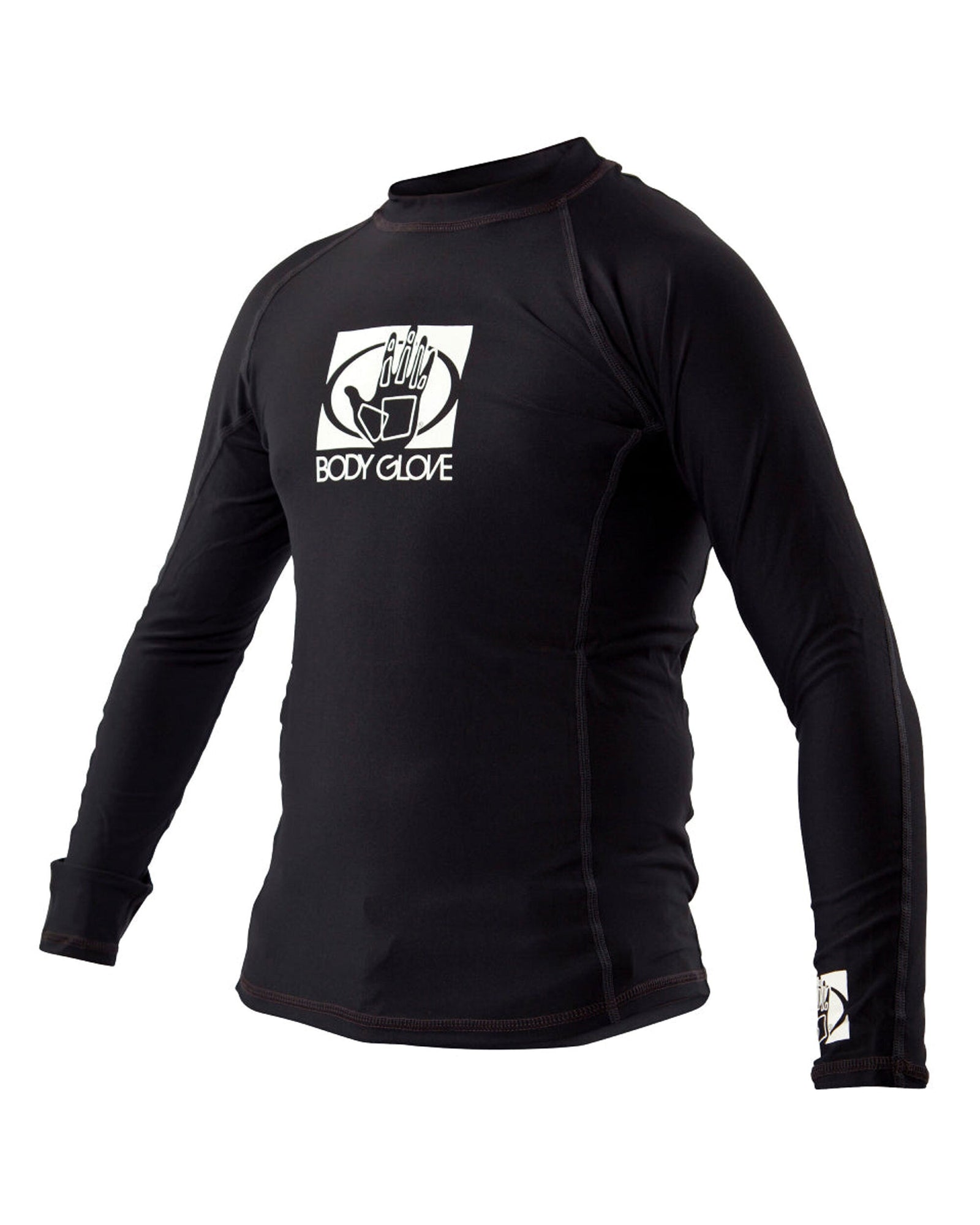 Basic Junior Long-Arm Lycra Rash Guard - Black