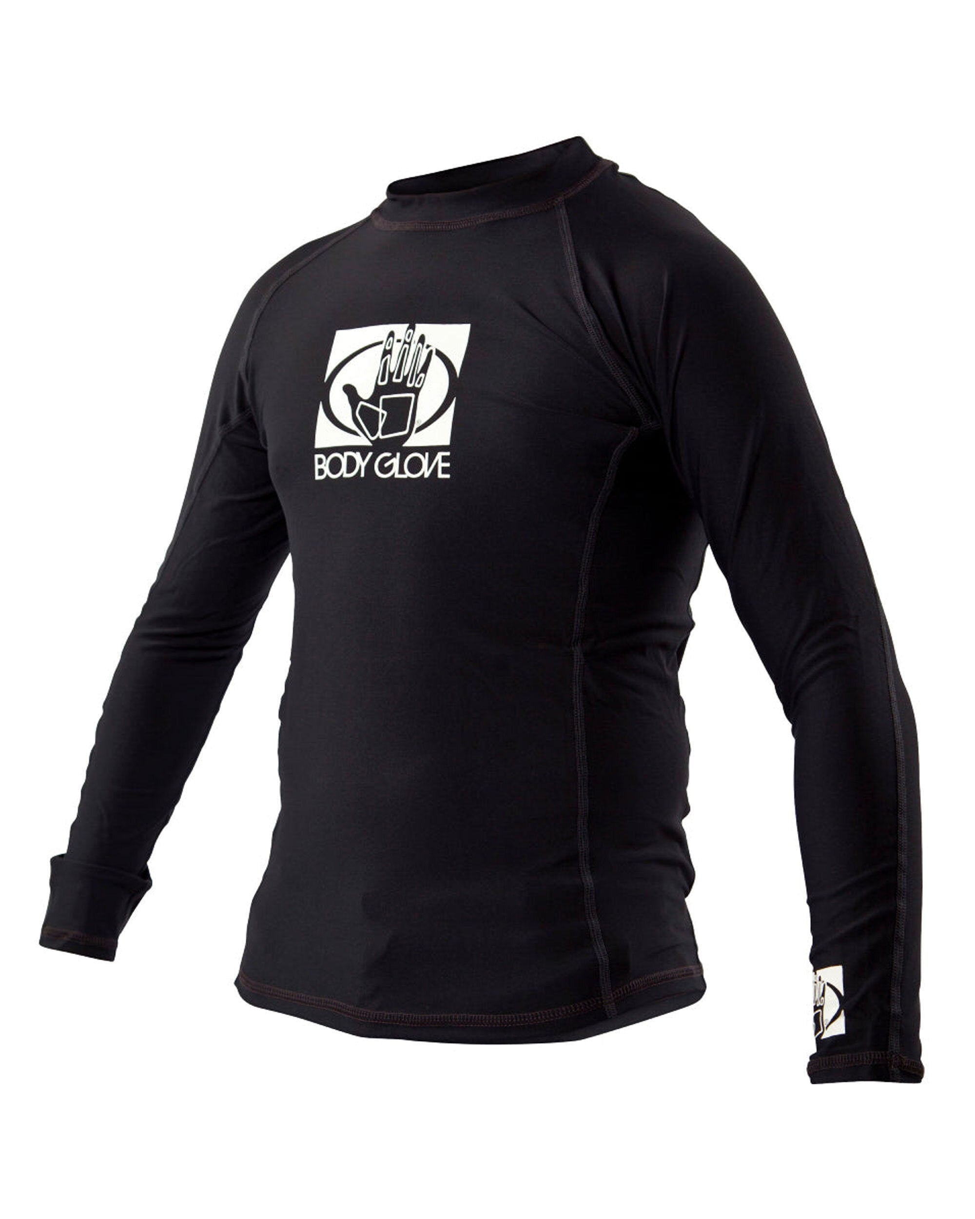 Basic Junior Long-Arm Lycra Rash Guard - Black