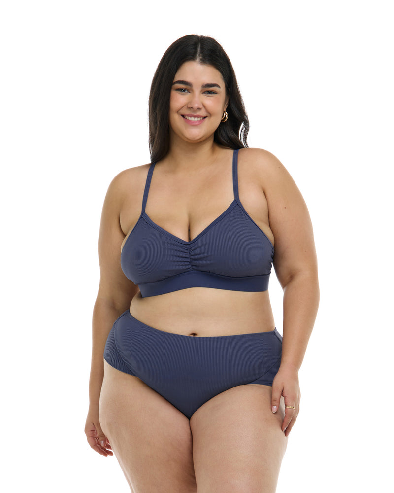Ibiza Drew Plus Size Fixed Triangle Bikini Top - Dusk