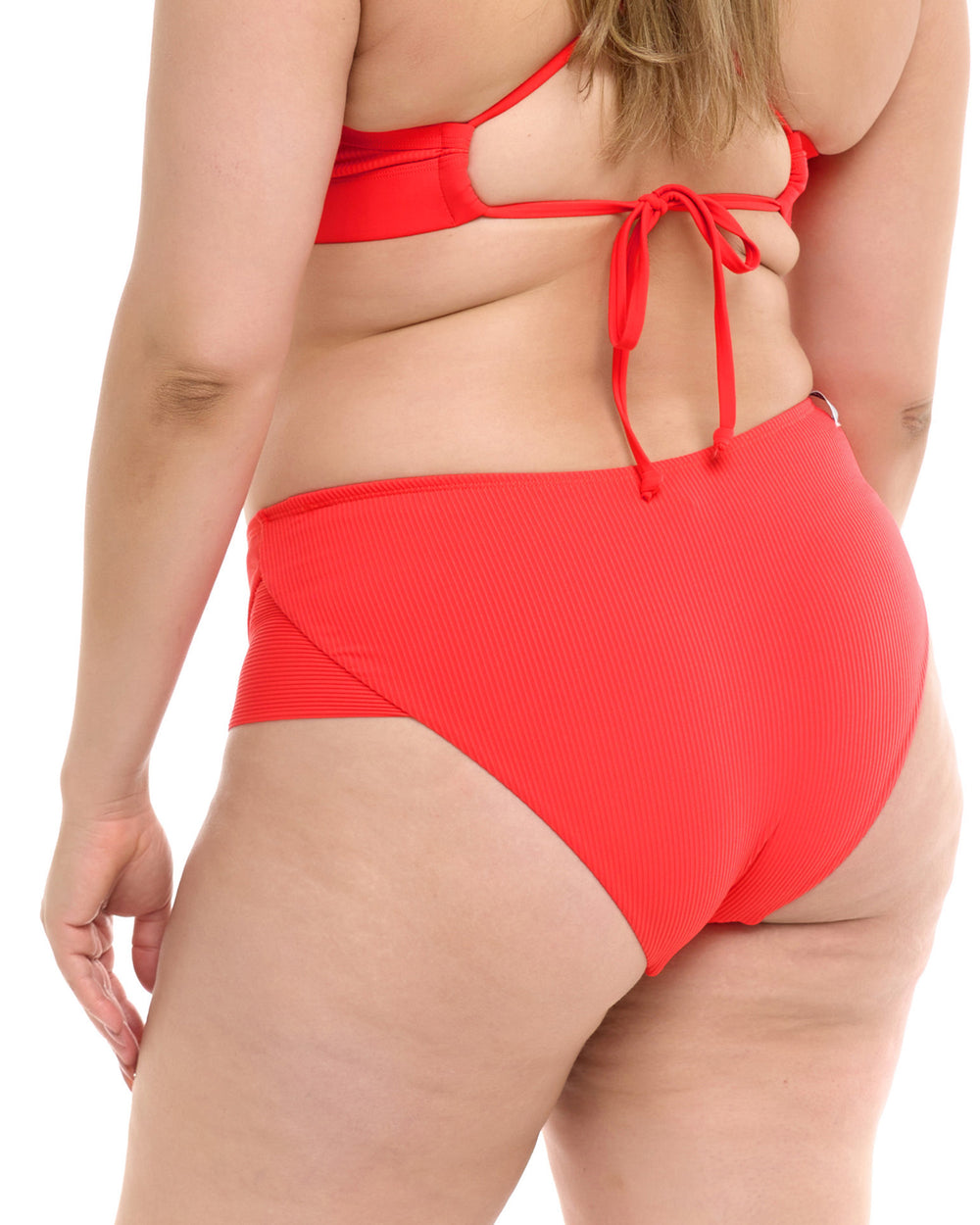 Ibiza Coco Plus Size High Waisted Bikini Bottom  - Snapdragon