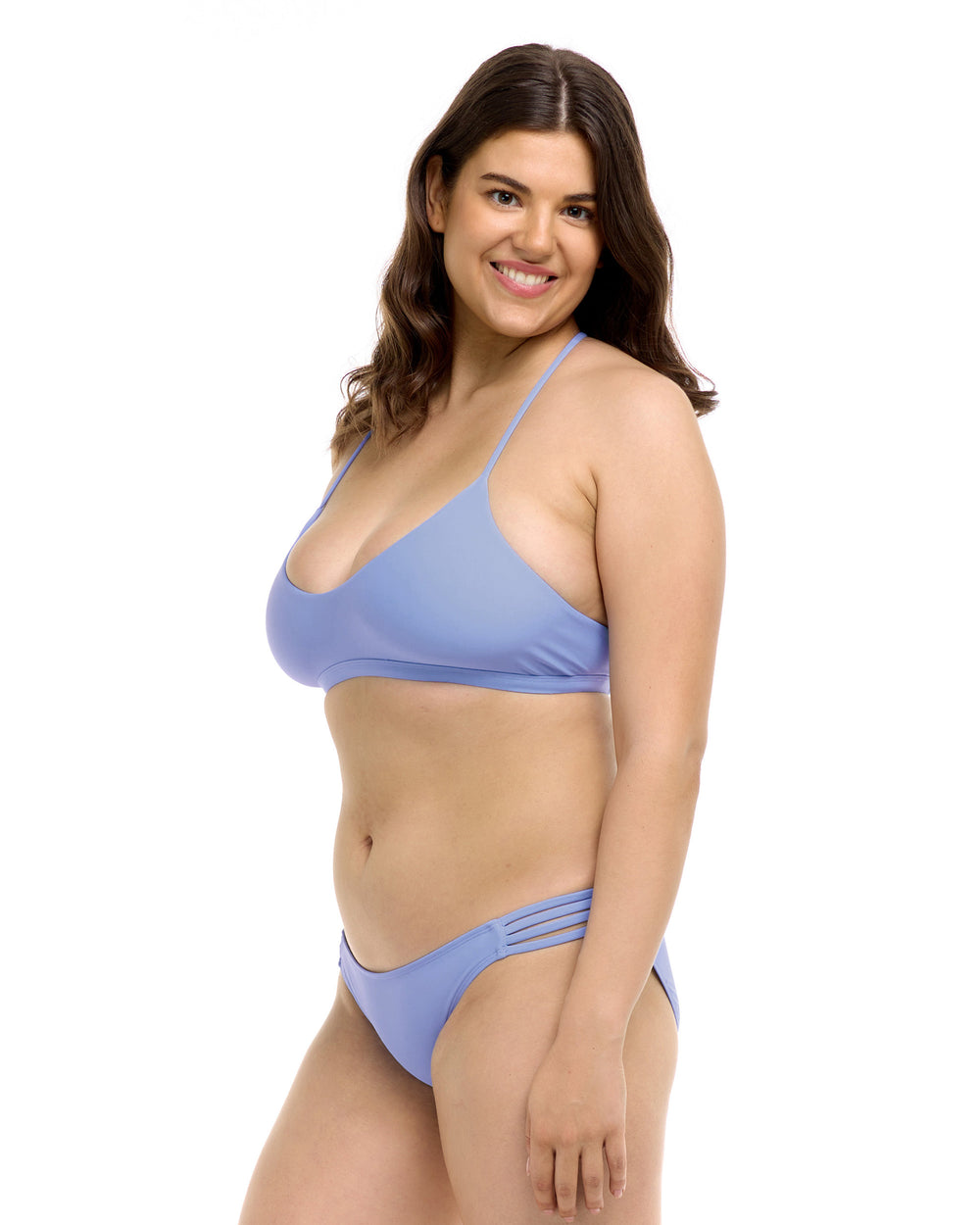 Smoothies Ruth Fixed Triangle Swim Top - Periwinkle