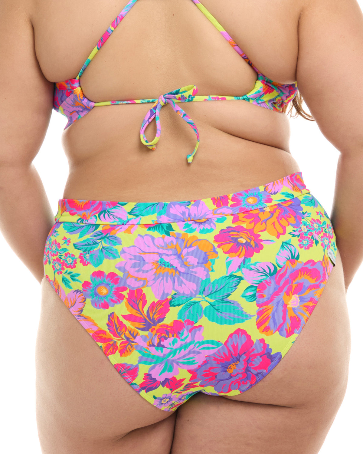 Romy Marlee Plus Size High-Waist Bikini Bottom - Key Lime