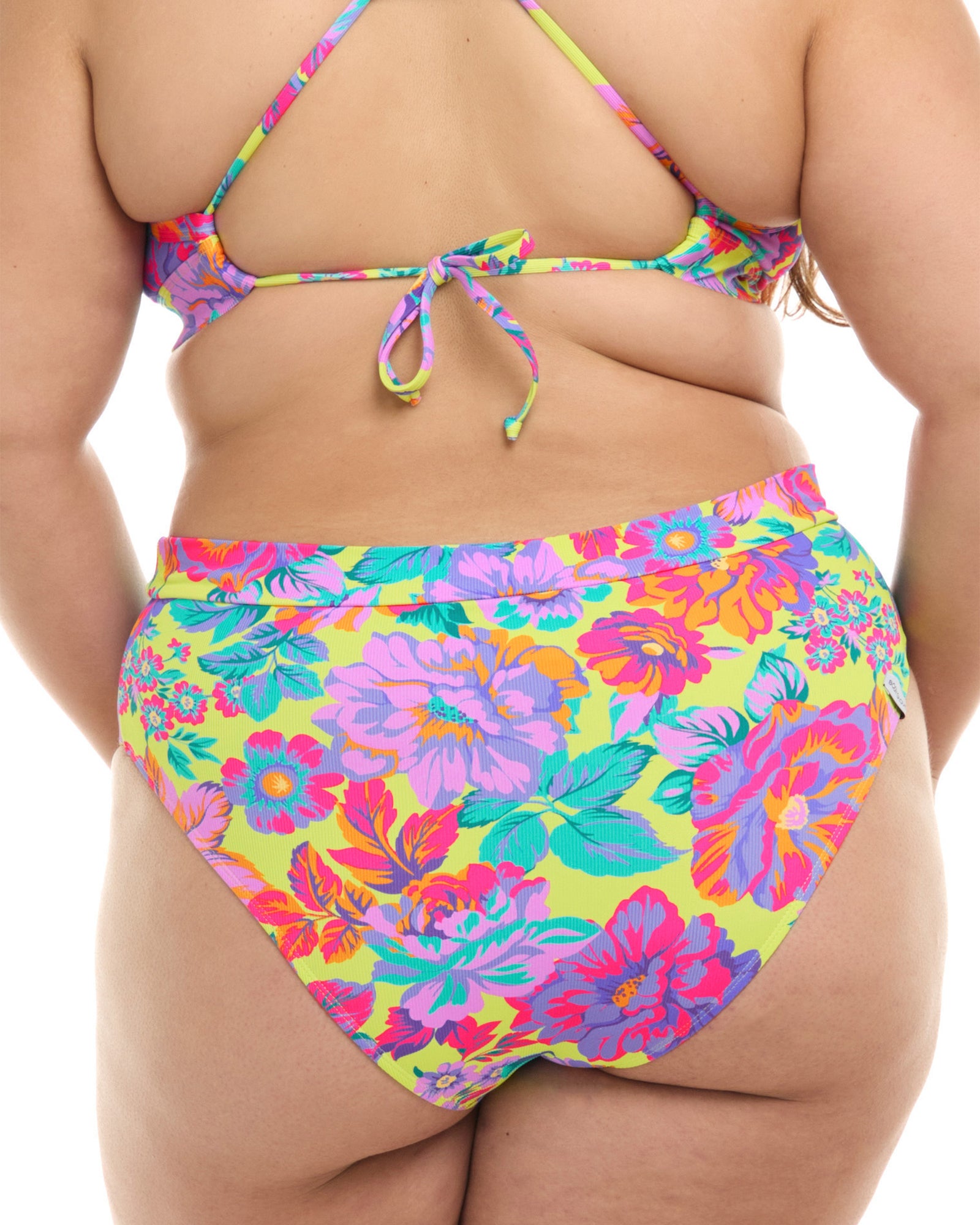 Romy Marlee Plus Size High-Waist Bikini Bottom - Key Lime