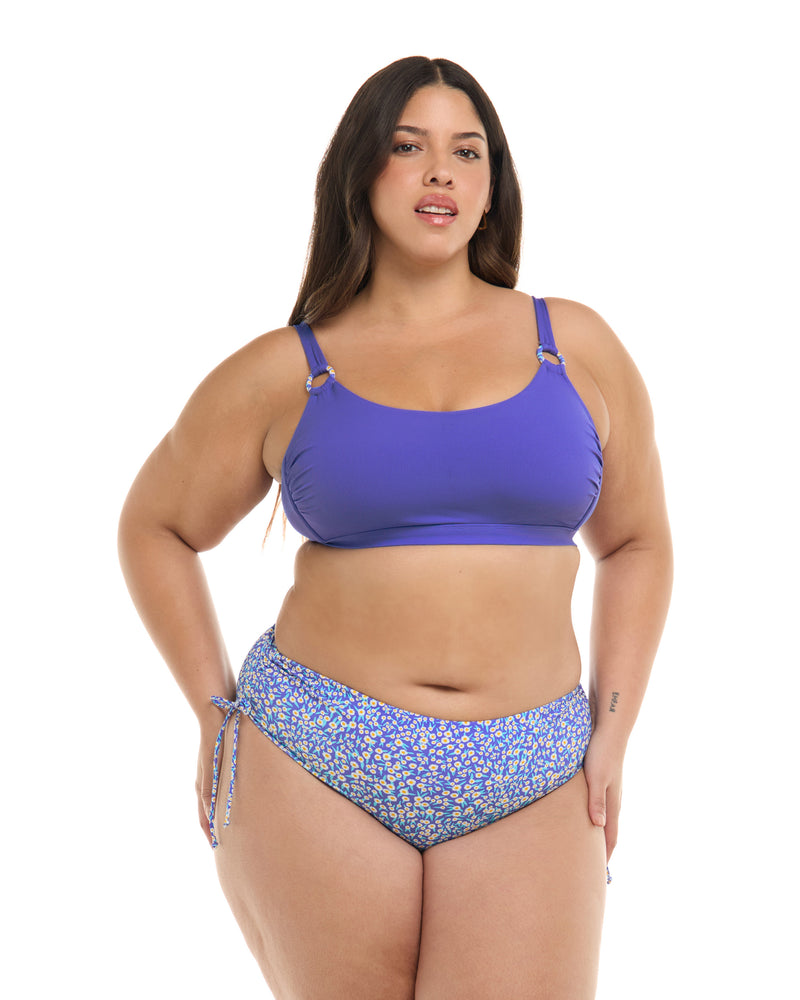 Bellium Amore Plus Size Scoop Bikini Top - Clearwater
