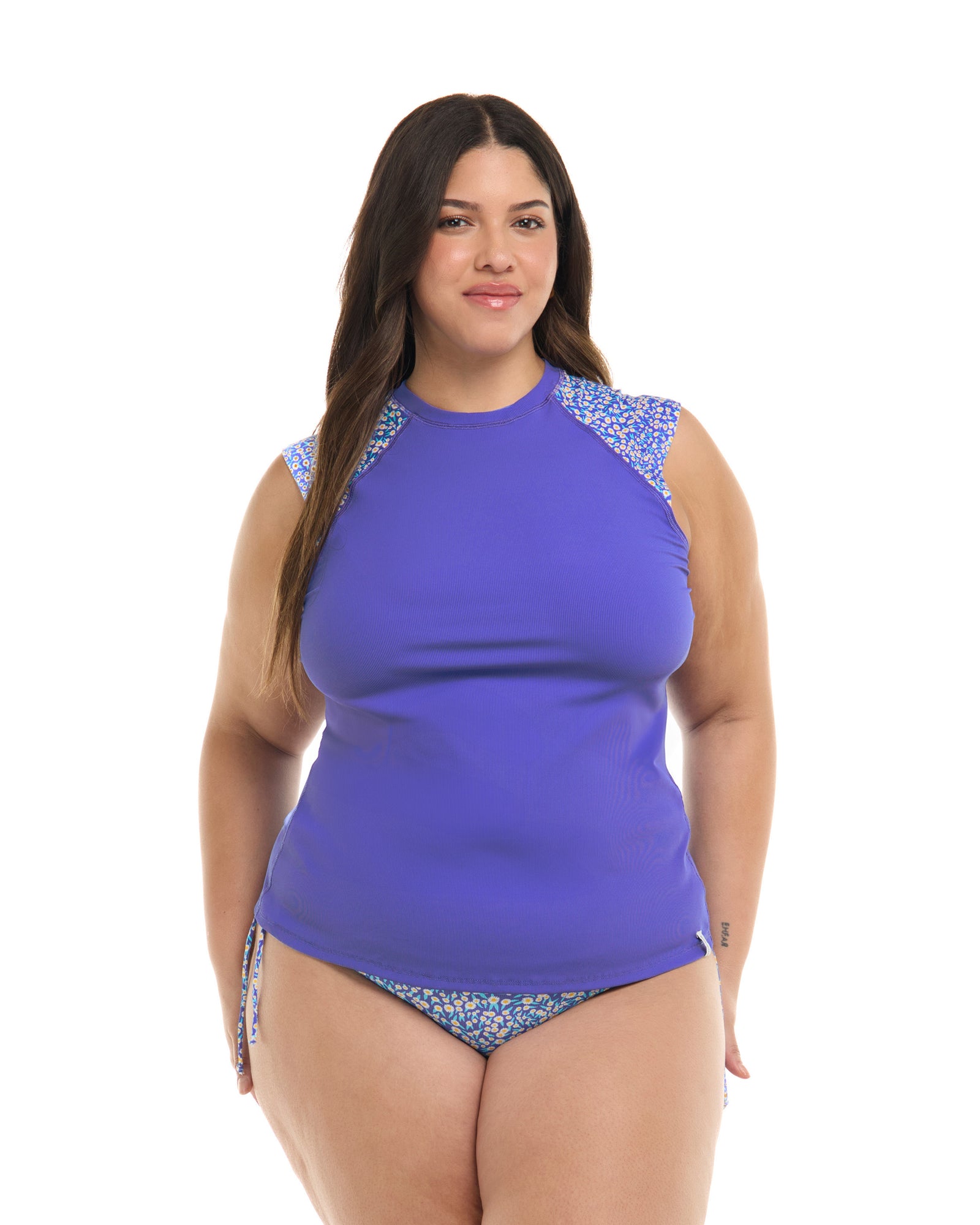 Bellium Exhale Plus Size Rashguard - Clearwater