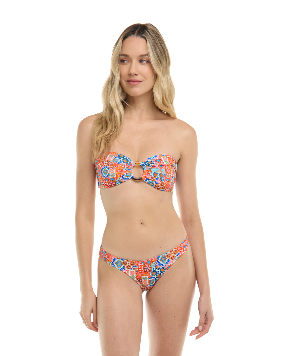 Festive Irene Bandeau Top - Apricot