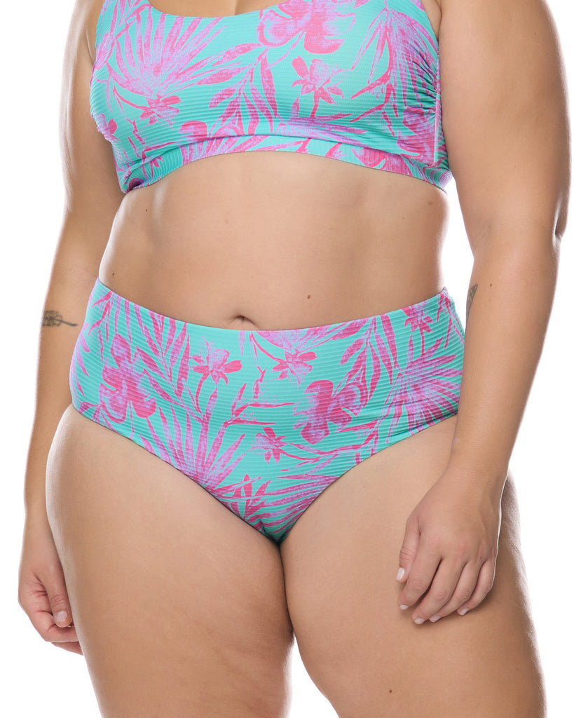 Azores High Tide Plus Size Swim Bottom - Sea Mist - Body Glove