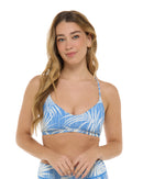 Image of Breezy Palms Ruth Fixed Triangle Swim Top - Paradise