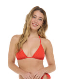 Image of Belle Dita Triangle Bikini Top - Poppy