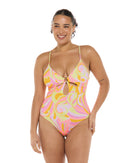 Image of Sol Amarelo Maddie One-Piece Tank Swimsuit - Coral