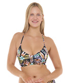 Image of Mystic Ruth Fixed Triangle Swim Top - Black