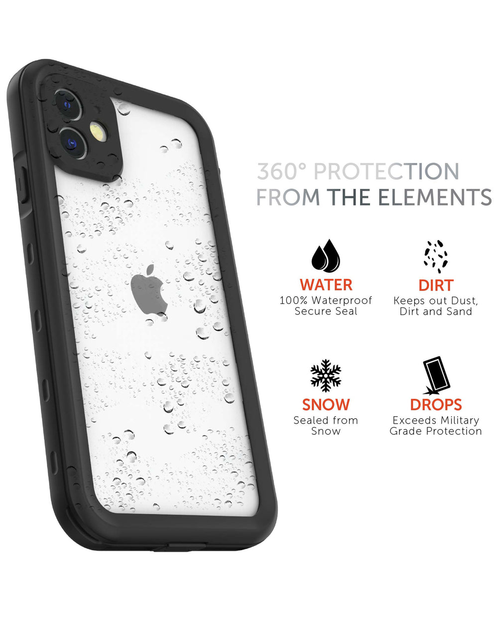 iPhone 14 Pro Tidal Waterproof Phone Case - Black/Clear - Body Glove
