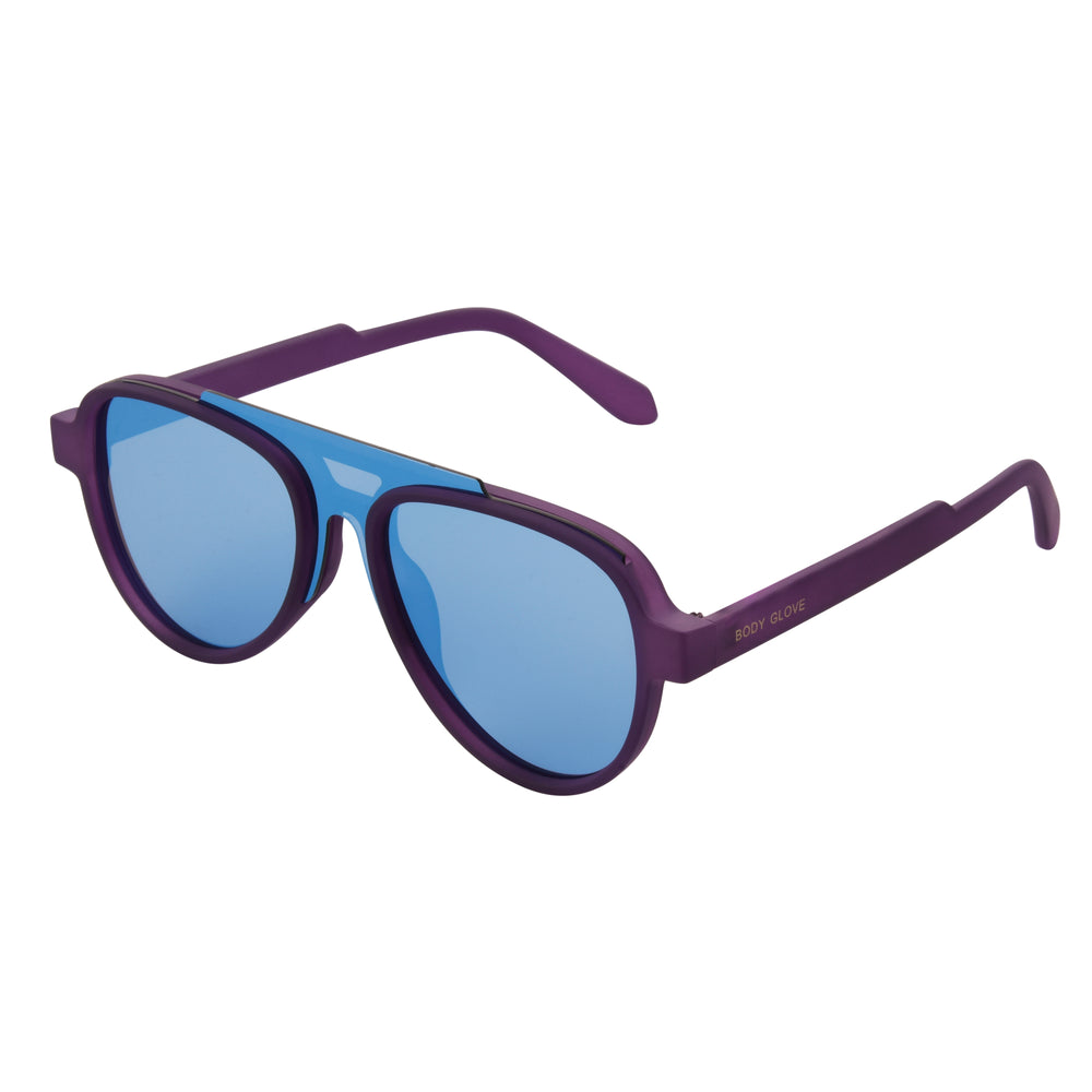 Body Glove Women's Cove Polarized Aviator Sunglasses, Purple, 127 mm