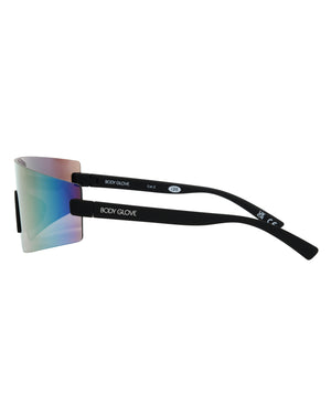 Vibez Rimless Shield Sunglasses - Black