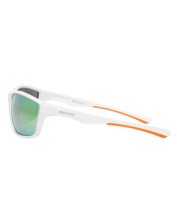 Stoked Wrap Sunglasses White Body Glove