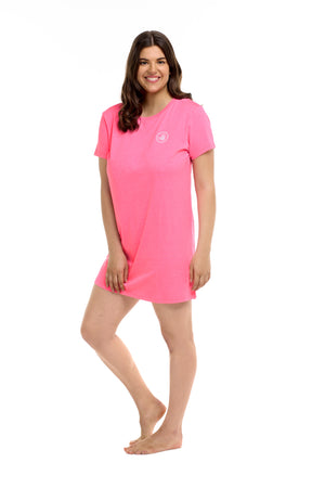 Brielle T-Shirt Dress - Bubble Gum Heather