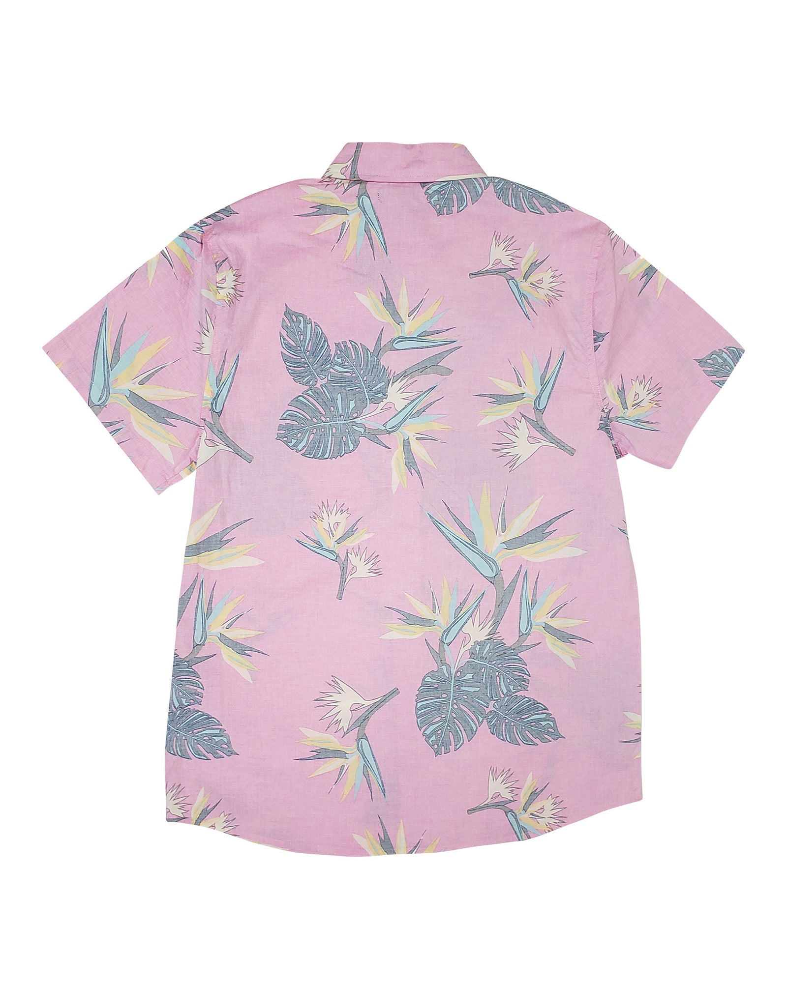 Men's Birds of Paradise Button Down Shirt - Pink