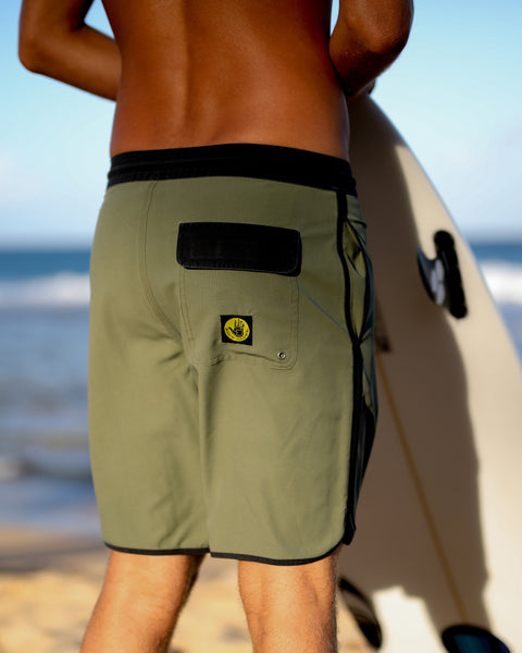 Short de bain surf court 15' homme Quiksilver - Volley flex gris