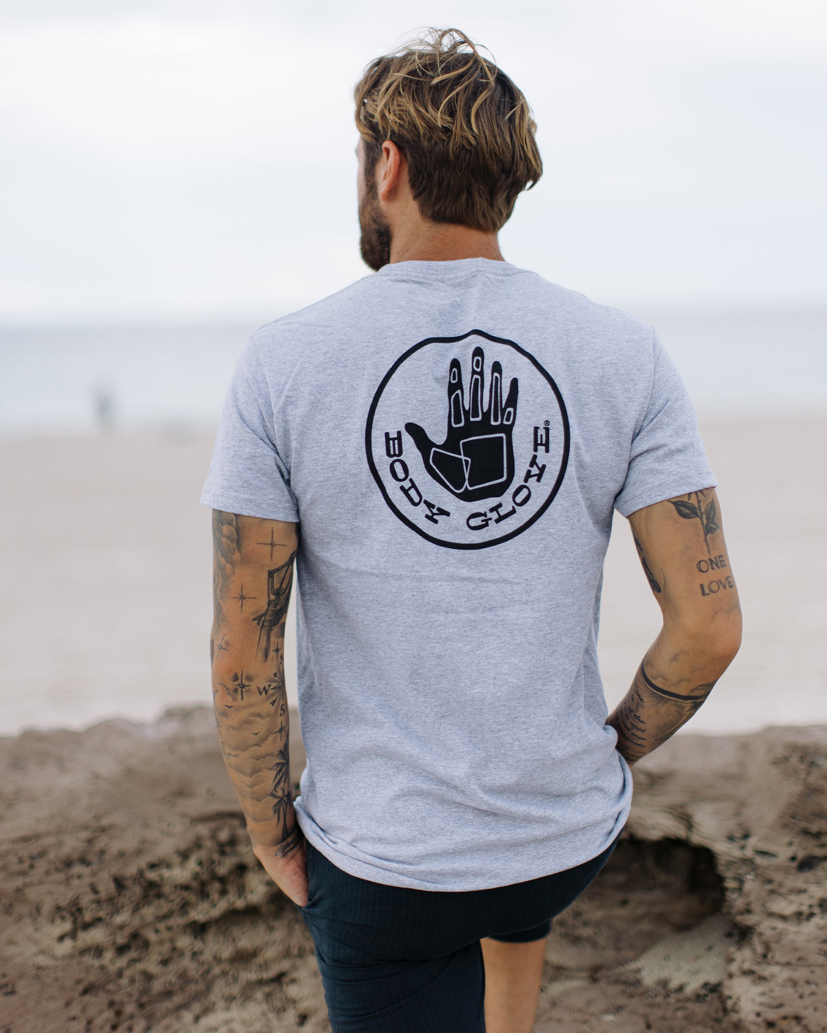 Heritage Short-Sleeved T-Shirt - Heather Grey Logo
