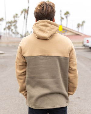 Men's Paxton Quarter Zip Pullover Hoodie - Khaki