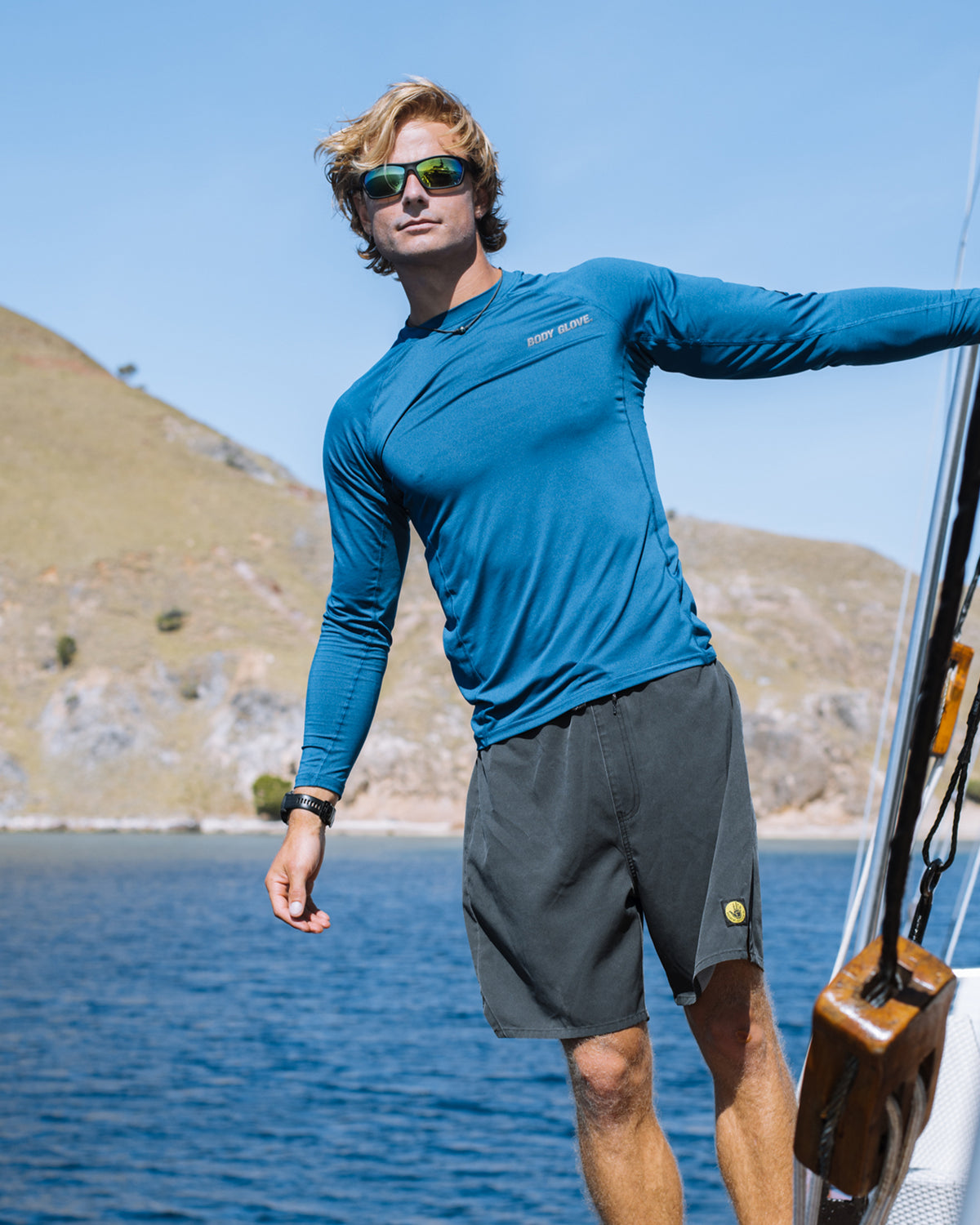 Catalina UPF 50+ Long-Sleeve Sun Shirt - Harbor Blue